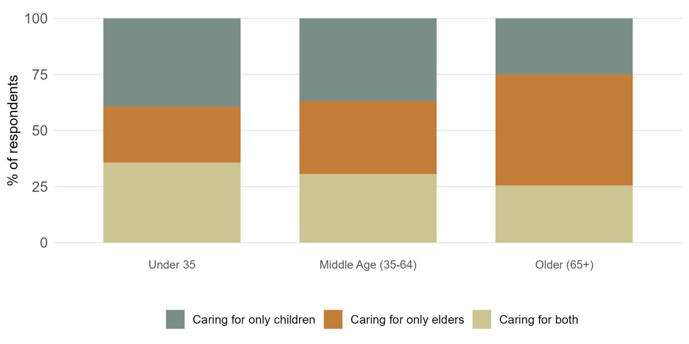 Figure 2. Distribution of caregivers by age groups