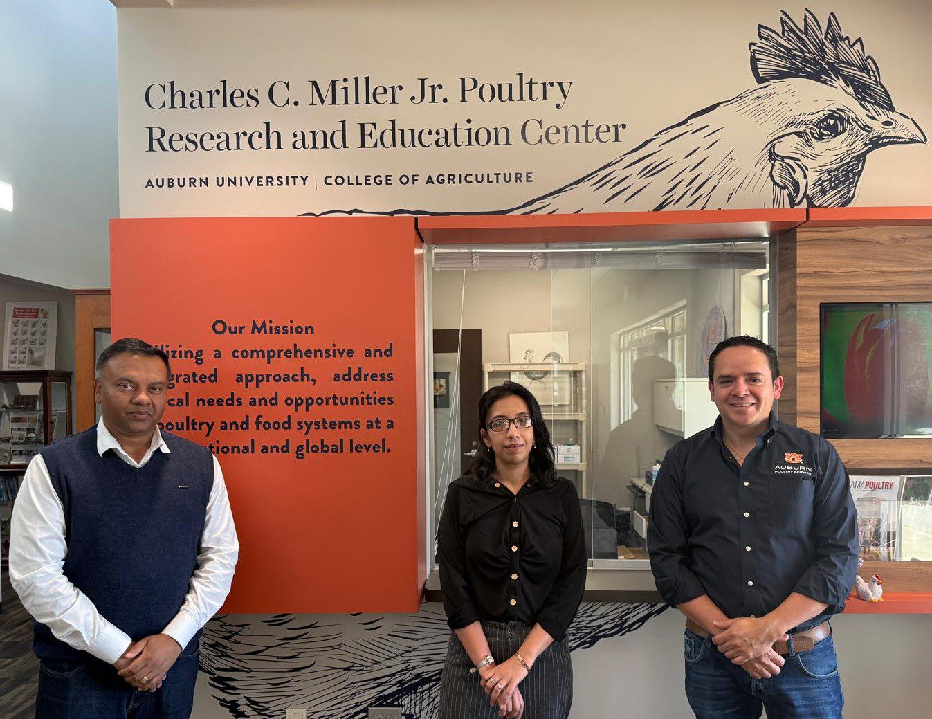 From left are Rishi Prasad, Debolina Chakraborty and Wilmer Pacheco.