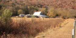 A farm house during dry conditions.