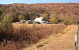 A farm house during dry conditions.
