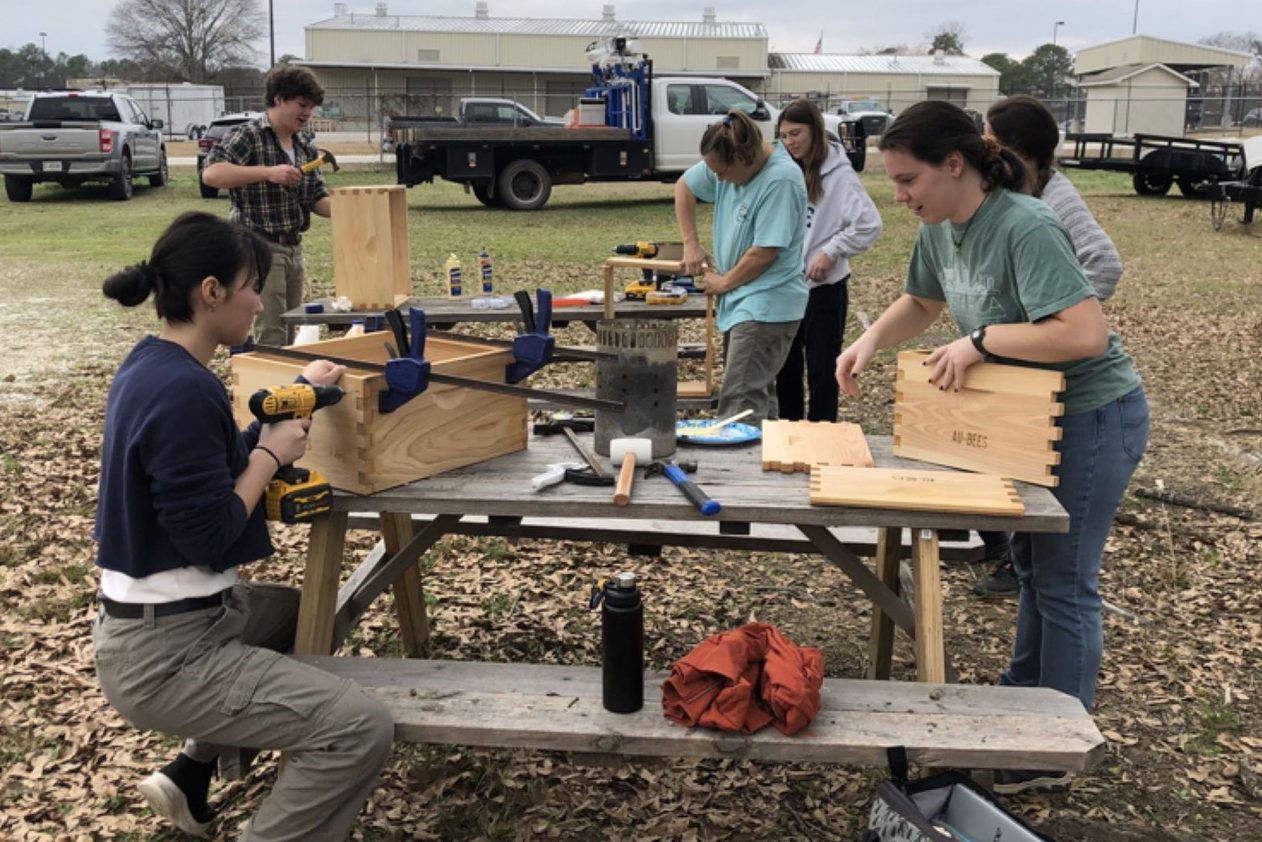 Figure 4. Winter may not be spent with bees but in building and fixing equipment.