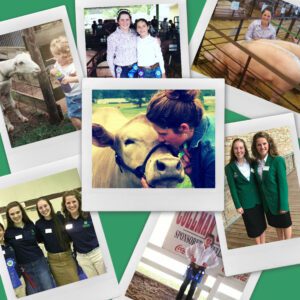 A collage of Kaleigh Backstrom during her time in Alabama 4-H.