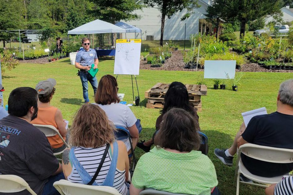 Jesse Teel leads a presentation as part of Operation Grow.