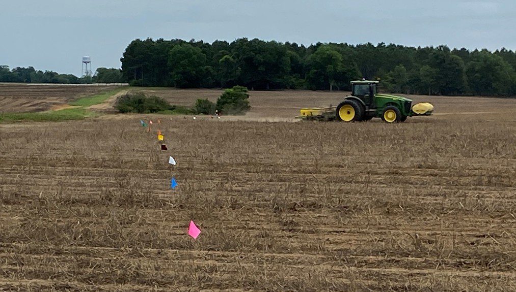 Figure 11 . An on-farm variety trial being planted in southeastern Alabama