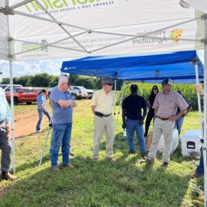 Figure 14. Discussion between Team members and growers at the OPTIMA Field Day in northwest Alabama