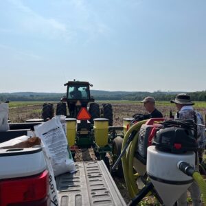 Figure 16. Planter being loaded for an on-farm soybean variety trial in Colbert County