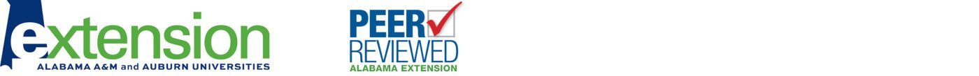 Alabama Extension logo with the peer review mark