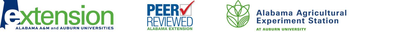 Alabama Extension logo with the peer review mark and Alabama Agricultural Experiment Station logo