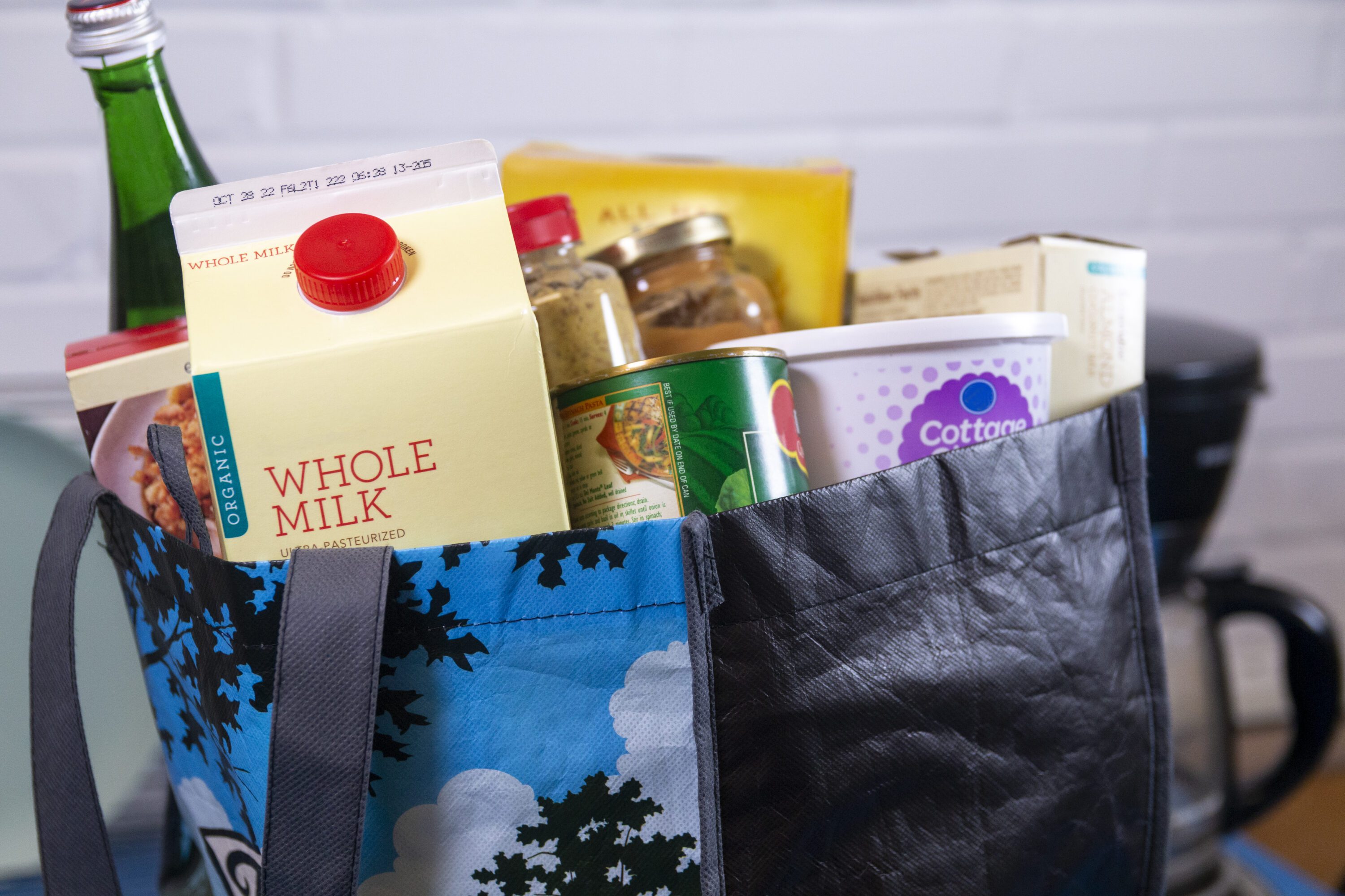 Groceries in a bag
