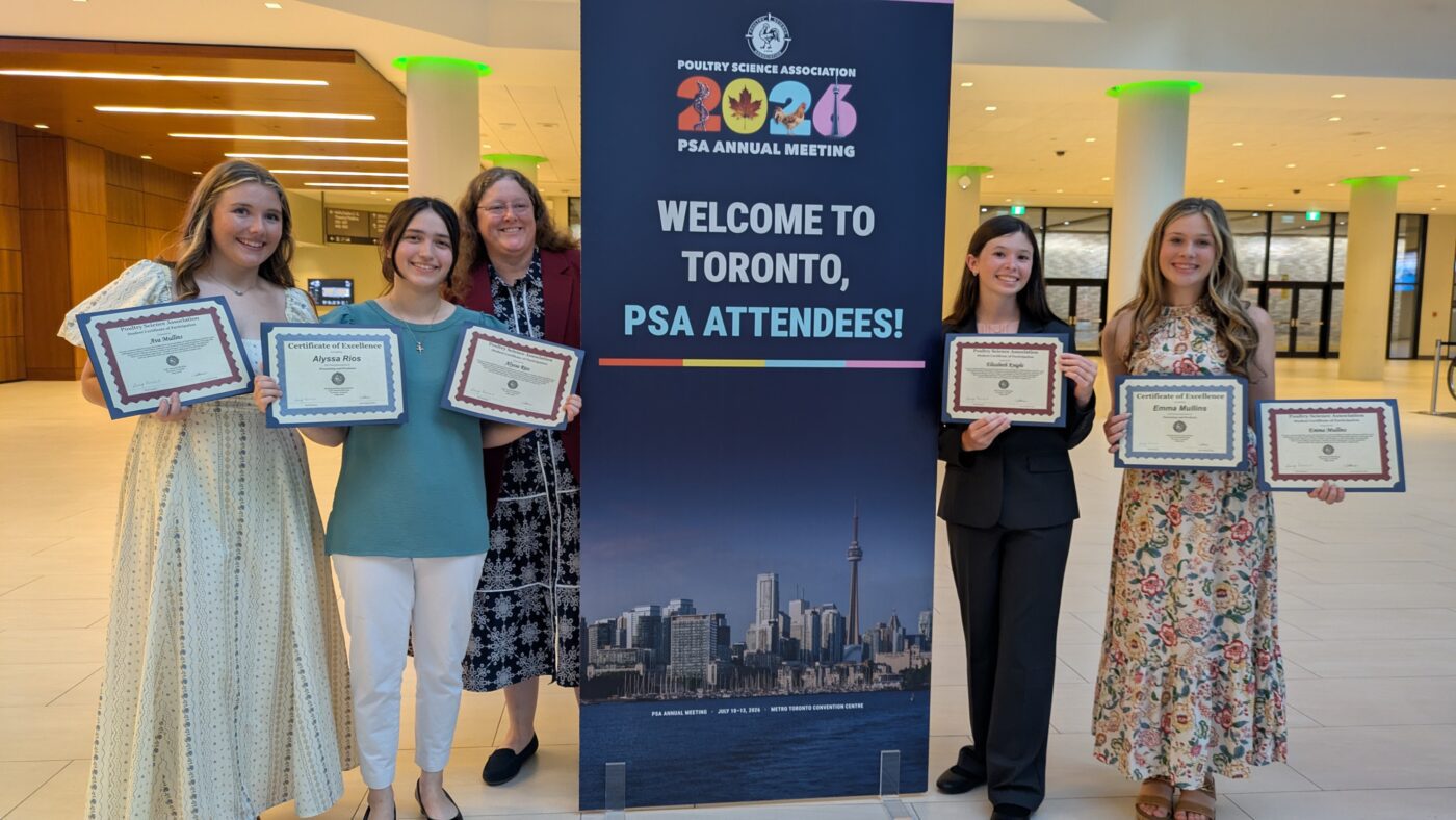 Brigid McCrea and the Alabama 4-H Poultry Pioneers at the 2026 Poultry Science Association annual meeting in Toronto, Canada.