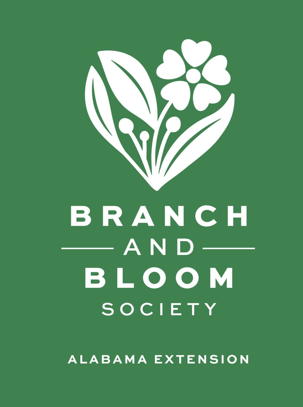 Branch and Bloom Society logo on a dark green background.
