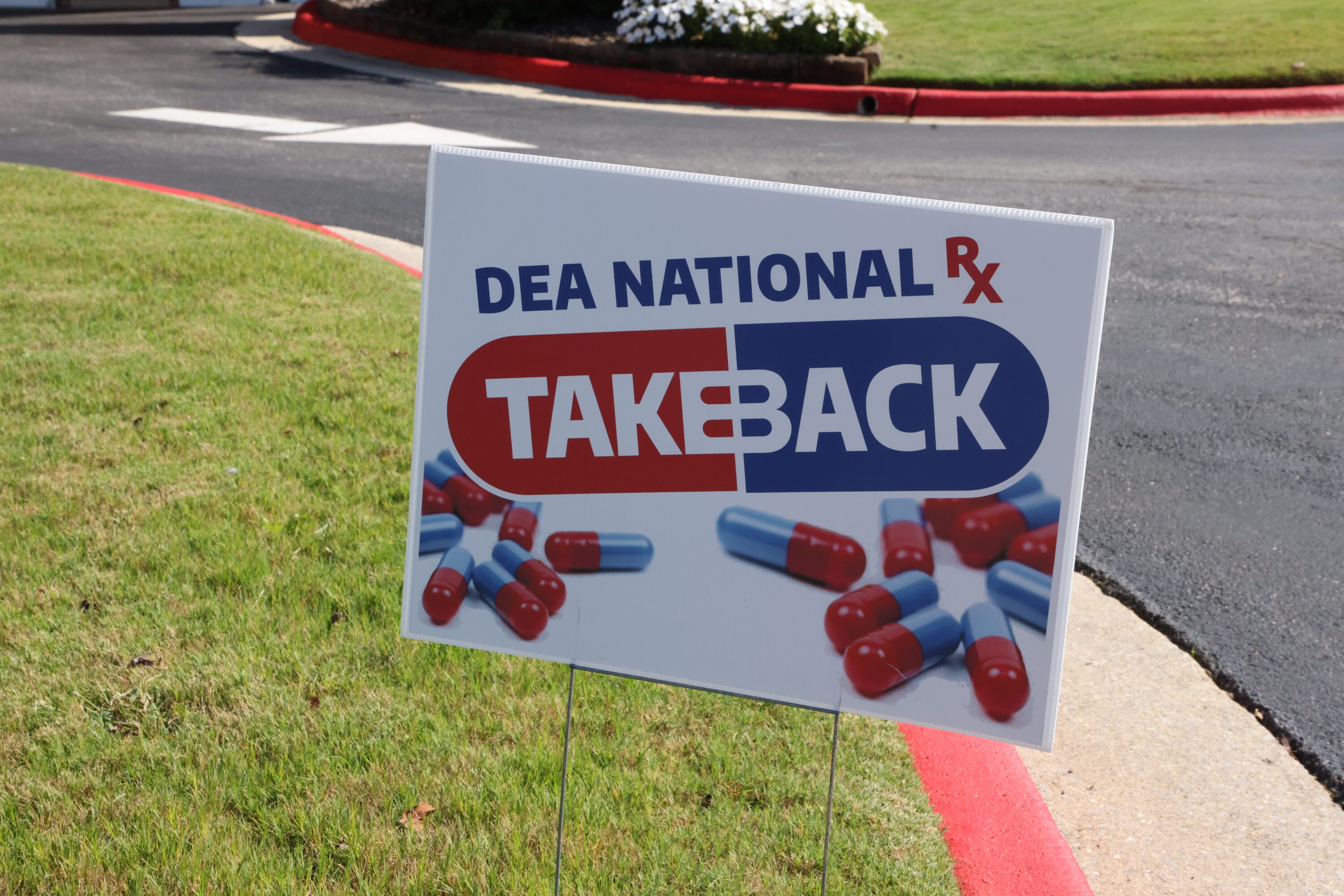 drug take back drive sign
