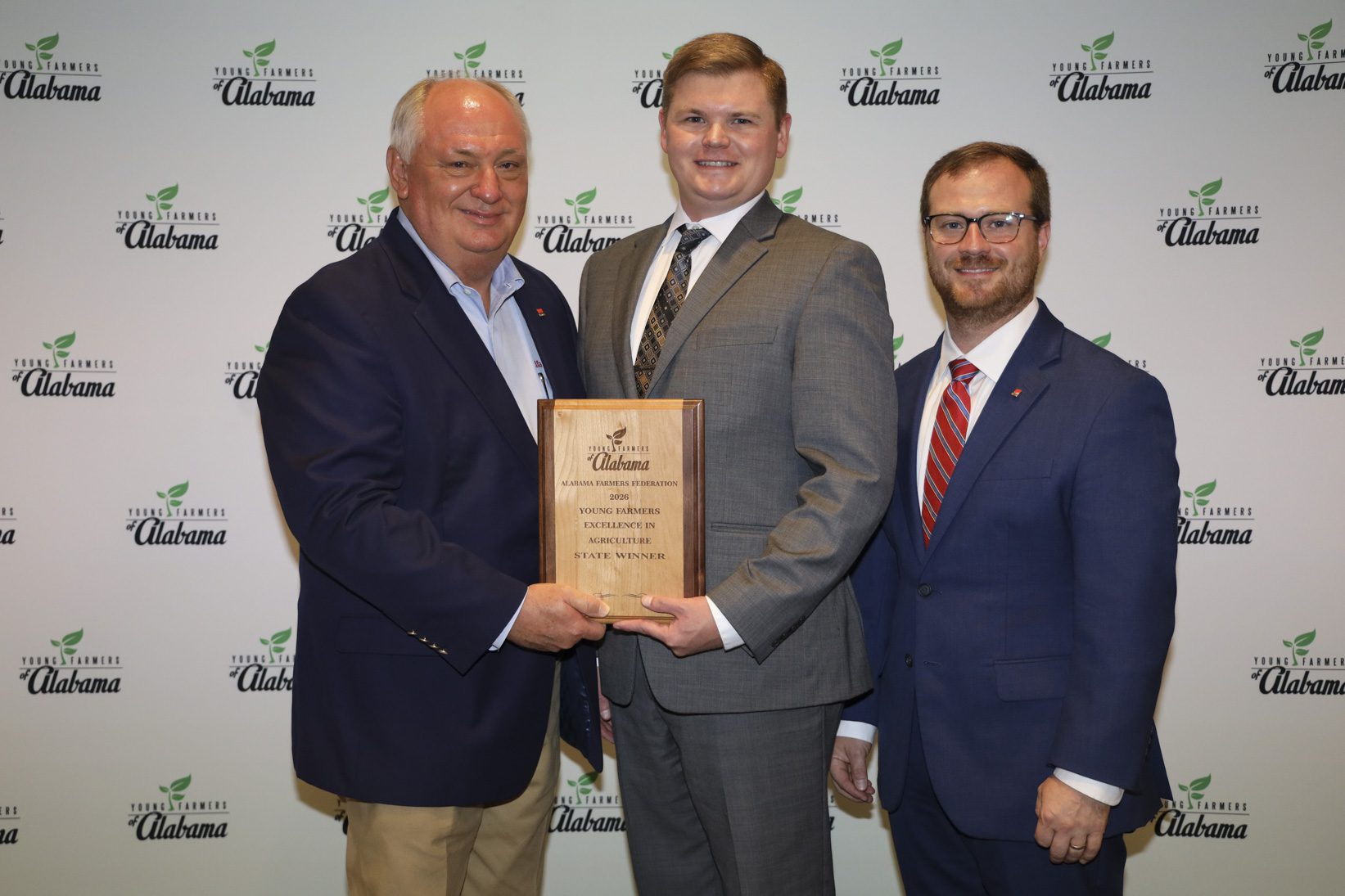 Blankenship accepting Excellence in Agriculture award