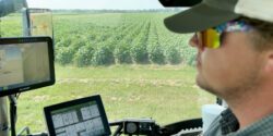 Farmer in tractor